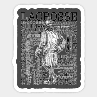 Lacrosse Montage (Male-Border) Sticker